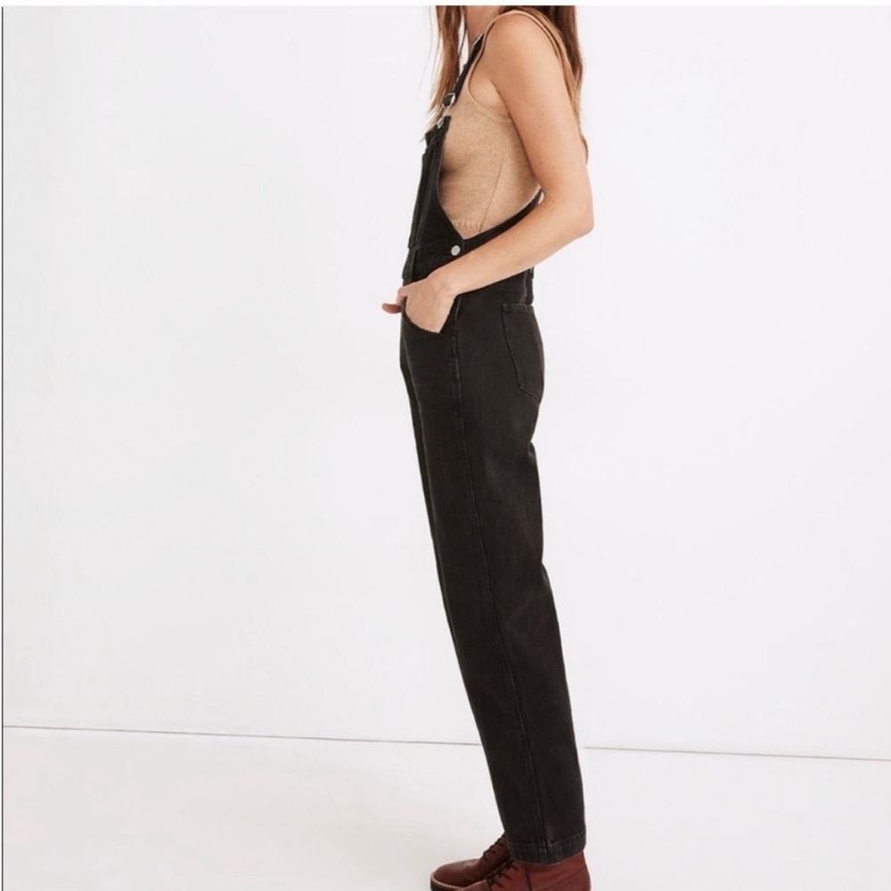 Madewell Black Straight Overalls Size S EUC - Picture 2 of 7